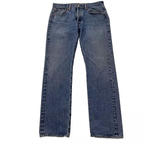 LEVIS 501xx VTG90s Jeans Mens 31x32 Pure Blue Straight Classic RivetFly WorkWear